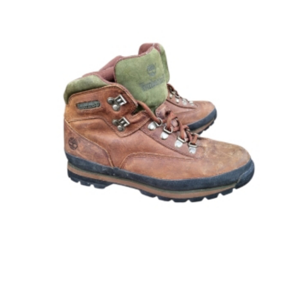 Timberland Euro Hiker Brown Leather Ankle Boot Trail Walk Outdoor Shoe Men 9